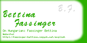 bettina fassinger business card